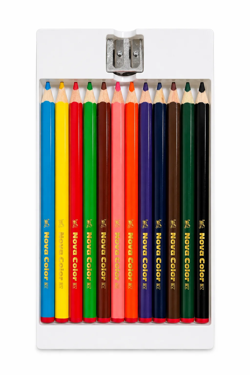 Nova Color 12 Renk Wood Series Trimax Boya Kalemi Seti | Açacak Hediyeli Kuruboya