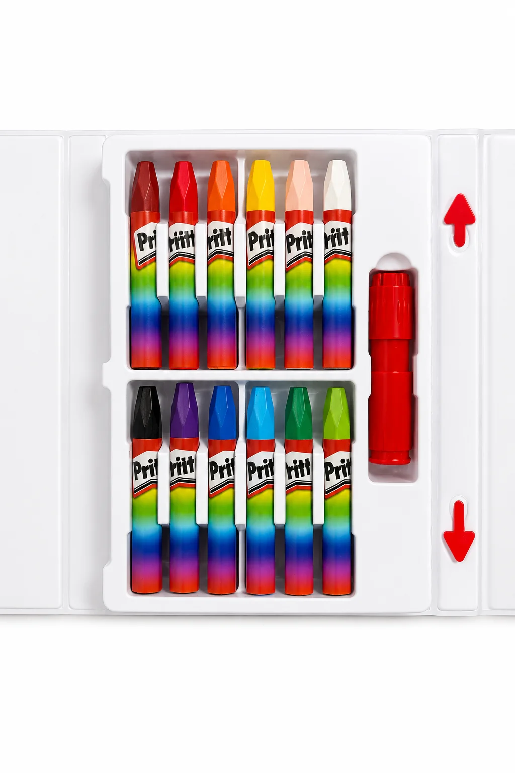 Pritt 12 Renk Çantalı Pastel Boya Seti – Çocuklar İçin Renkli Pastel Boya