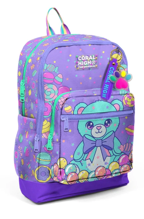 Coral High Kids 33205 Okul Sırt Çantası | Şeker Ayıcık Desenli