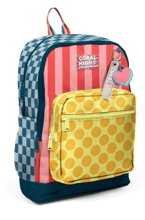 Coral High Kids 33204 Okul Sırt Çantası | Çok Renkli Desenli