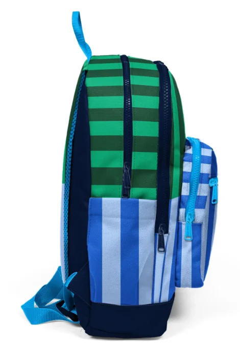 Coral High Kids 33211 Okul Sırt Çantası | Mavi Yeşil Çizgi Desenli