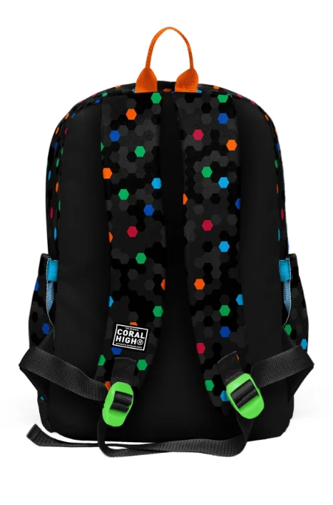 Coral High Kids 33210 Okul Sırt Çantası | Çok Renkli Petek Desenli
