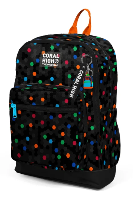 Coral High Kids 33210 Okul Sırt Çantası | Çok Renkli Petek Desenli